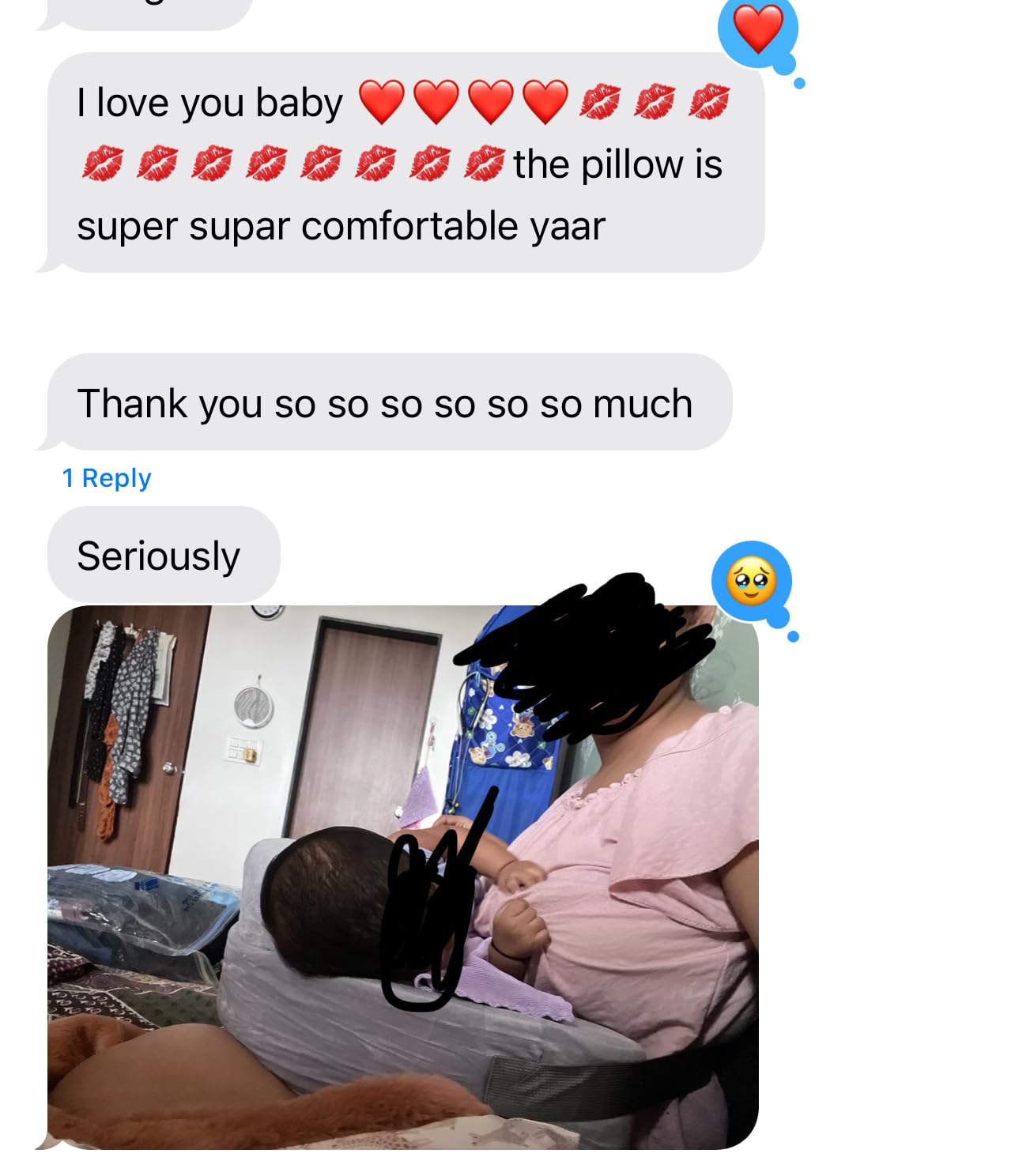 Momcozy Innovative Safety Guard Nursing Pillow - Firm & Springy Memory Foam - Stable, Ergonomic Support & Comfort - Wider Breastfeeding Cushion, Adjustable, Removable Cover, Baby Safety Certified customer photo 2
