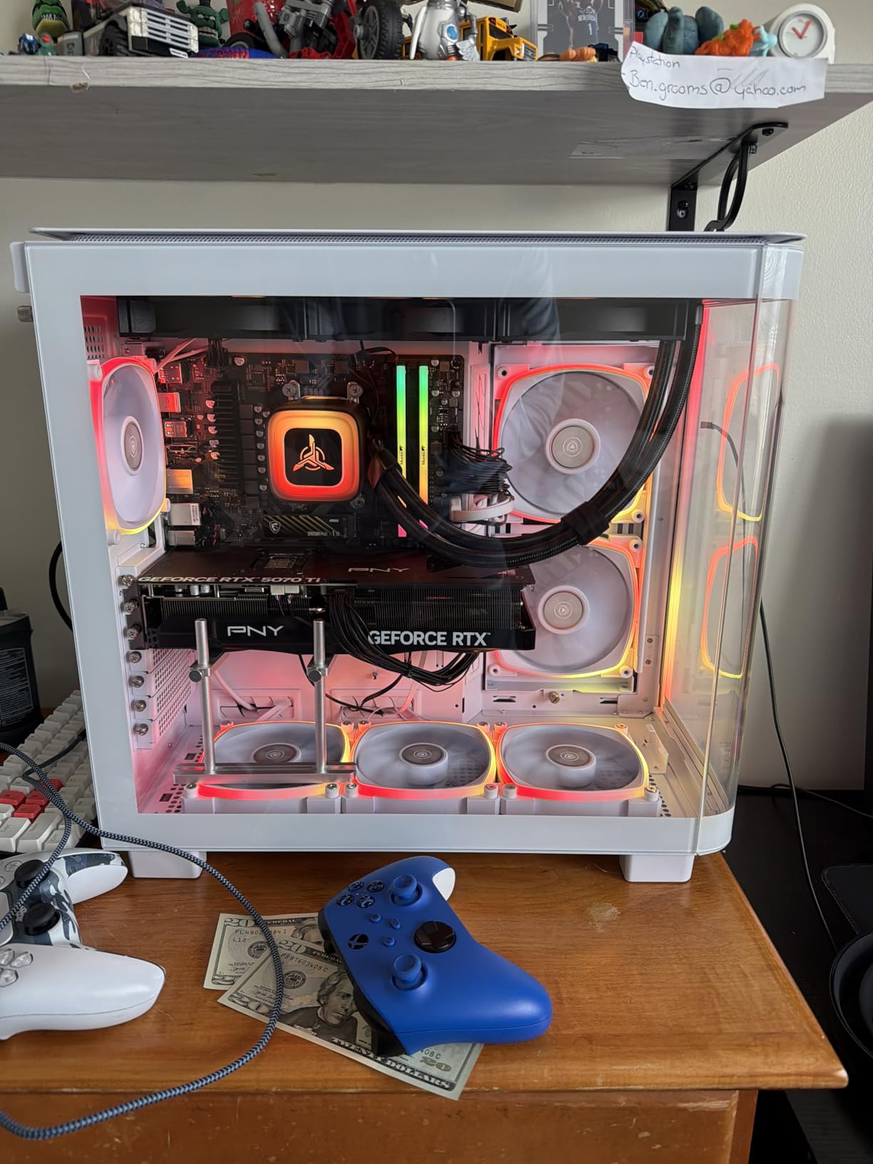 Skytech Gaming King 95 Desktop PC, Ryzen 7 9800X3D 4.7 GHz, NVIDIA RTX 5070 Ti 16GB, 1TB Gen4 NVMe SSD, 32GB DDR5 RAM 5600 RGB, 850W Gold ATX 3 PSU, 360mm ARGB AIO, Wi-Fi, Win 11 customer photo 1