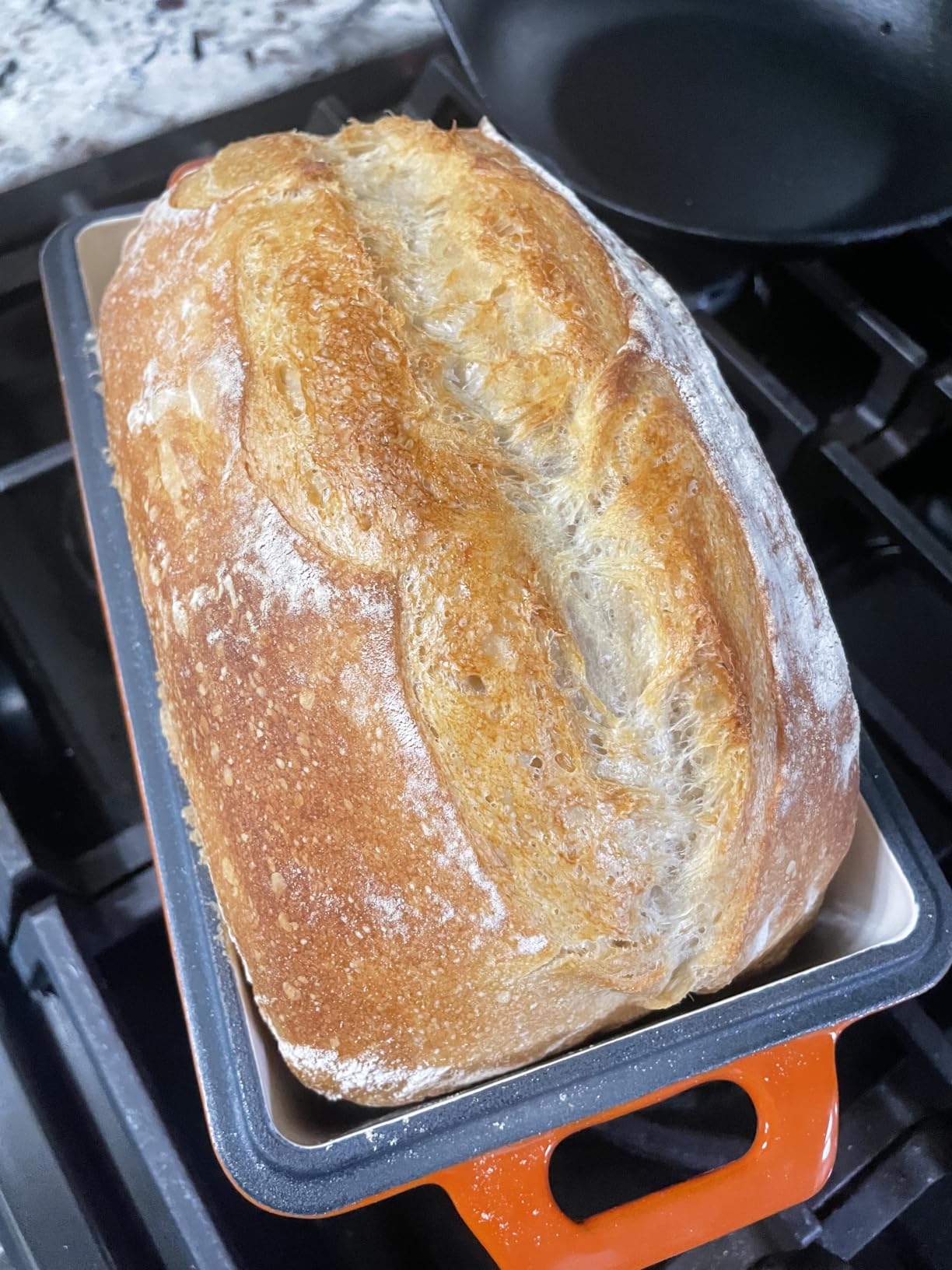 Northriver Casting 9x5 Inch Enameled Cast Iron Bread Loaf Pan with Lid, Perfect Sourdough Baking Pans | Even Heat Distribution for Homemade Bread, Cake, Meatloaf, 2 Piece set, Red customer photo 2