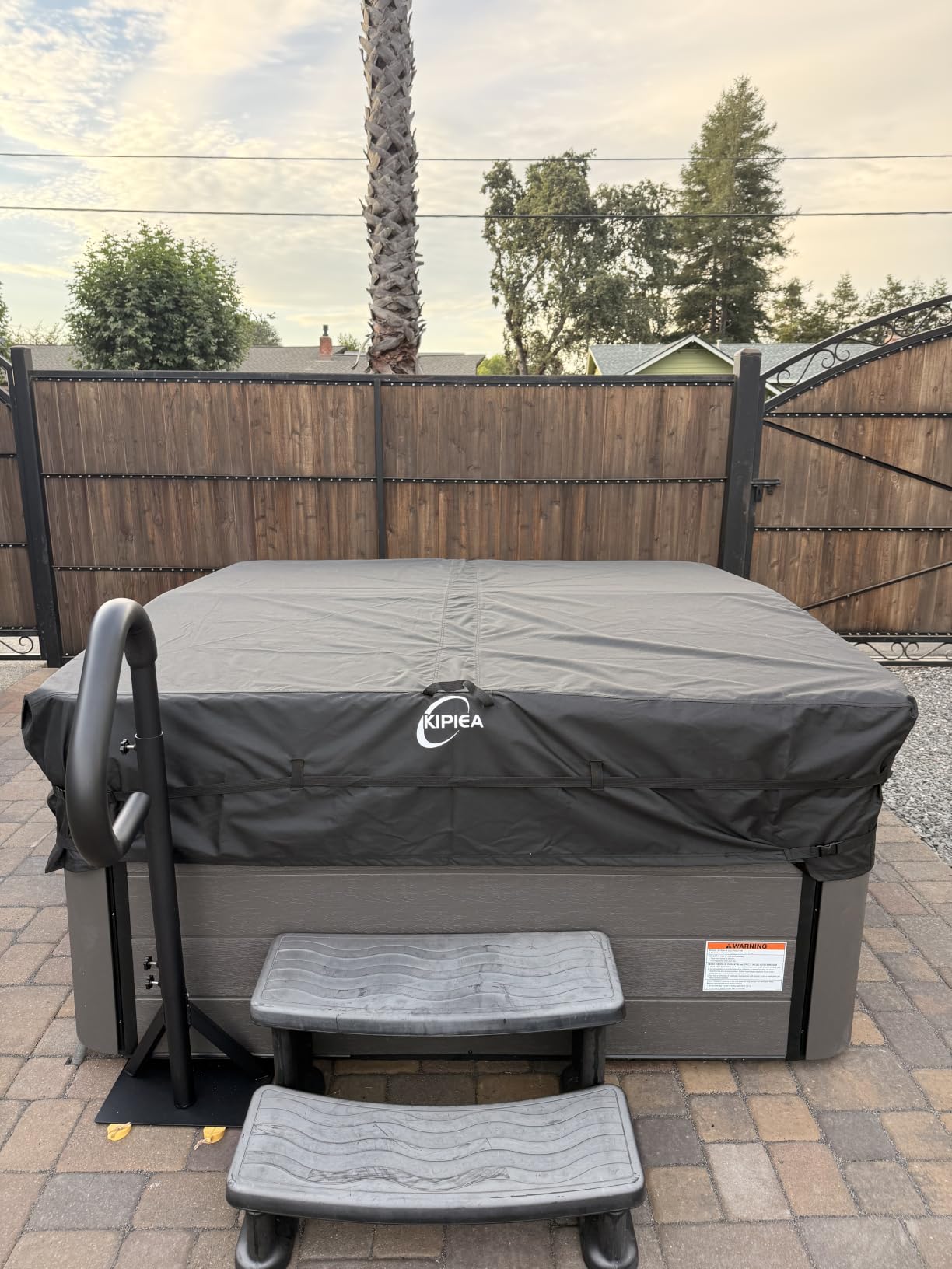 600D Outdoor Waterproof Square Hot Tub Cover Protector, Heavy Duty Polyester SPA Covers UV Protection Cover 88