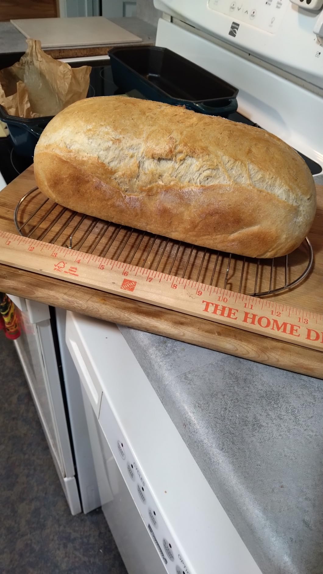 Flavehc Bread Pan Cast Iron Loaf Pan with Lid 9x5 Inch Bread Loaf Pan for Baking Bread Enameled Cast Iron Sourdough Bread Pan customer photo 2