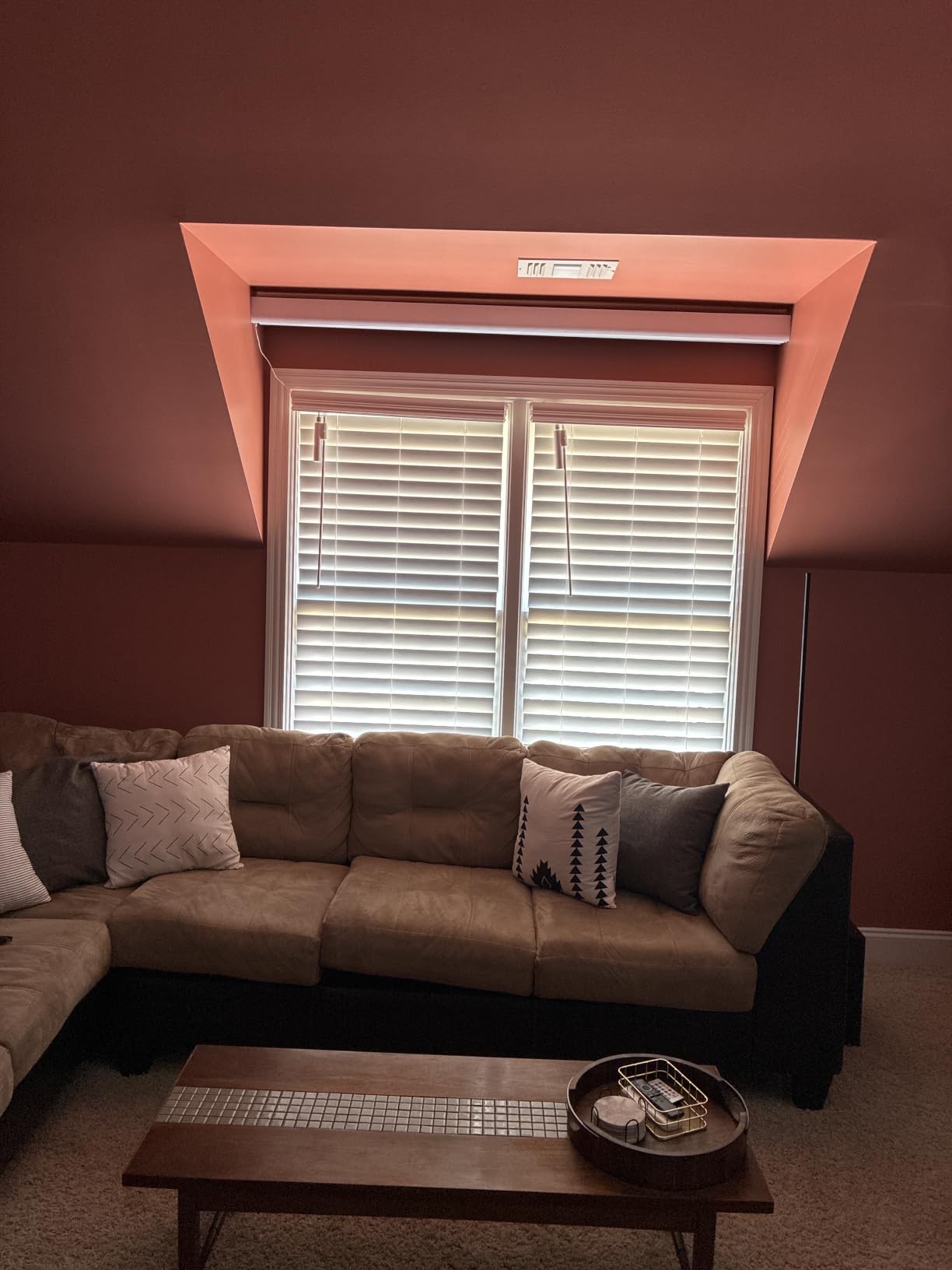 Persilux Smart Motorized Blinds with Remote, No Drill Automatic Roller Shades for Indoor Windows, Blackout Linen Fabric, Electric Blinds for Windows, Nature Cream C153BO-2, Custom Size customer photo 1