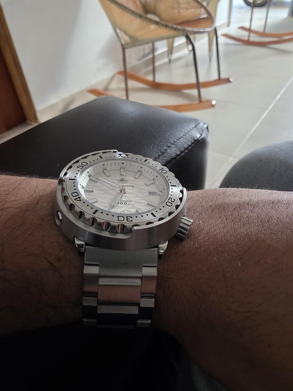 Dive Watches for Men 44.5 MM Automatic Wristwatch Waterproof 300M Date Display Analog Luminescent Chromalight Dial My-H5 customer photo 2