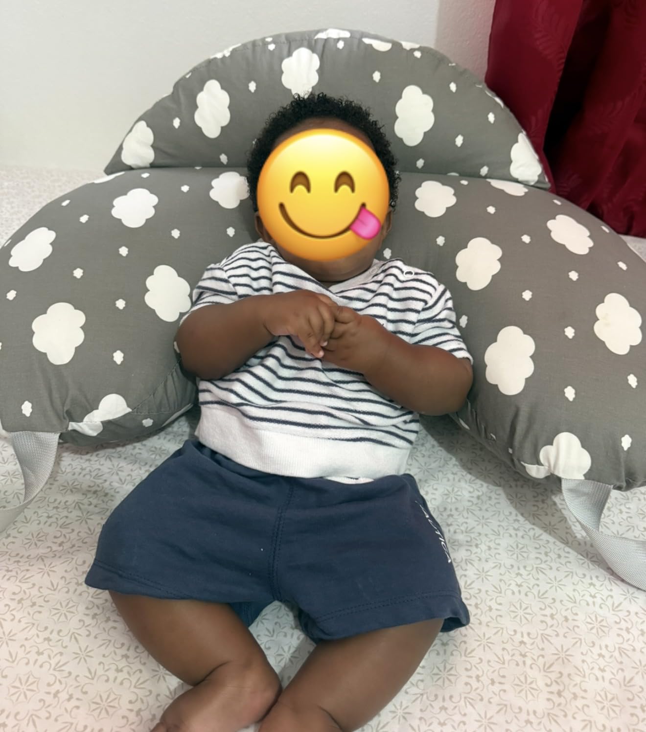 Momcozy Original Nursing Pillow for Breastfeeding - Innovative Safety Guard | Adjustable Waist Strap for All Body Types, Wider Surface for More Support, Removable & Machine-washable Cotton Cover customer photo 2