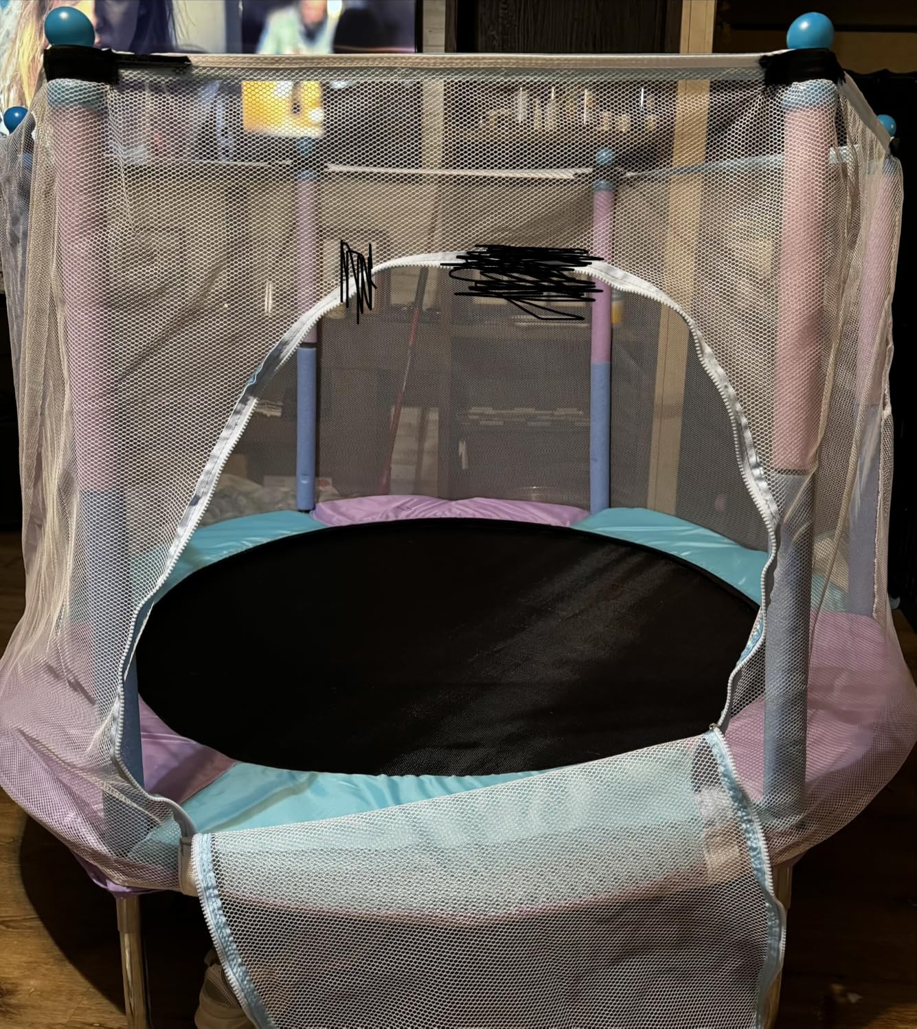 Fitinone Trampoline for Kids, 5 FT Indoor & Outdoor Toddler Trampoline with Safety Enclosure Net, Birthday Gifts for Kids, Gifts for Boy and Girl, Age 3-8 customer photo 2