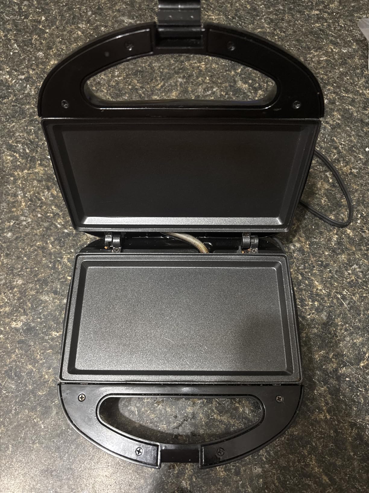 OSTBA Panini Press Grill with Adjustable Temperature, 4-Slice Indoor Grill, 180° Open Sandwich Maker with Drip Tray, Non-Stick Plates, Stainless Steel, 1200W customer photo 2