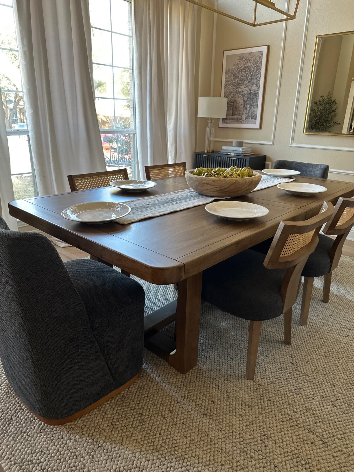 Signature Design by Ashley Yingden Collection Extendable Wood Dining Table, Rectangular 84