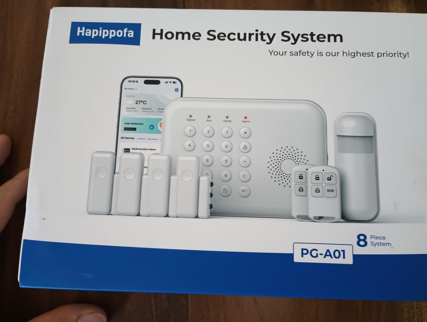Wireless Home Security System for House & Apartment, 8-Piece DIY Alarm Kit with WiFi & 4G, No Monthly Fees, App Alerts, Door Window Sensors, Motion Detector & Remote Controls customer photo 1