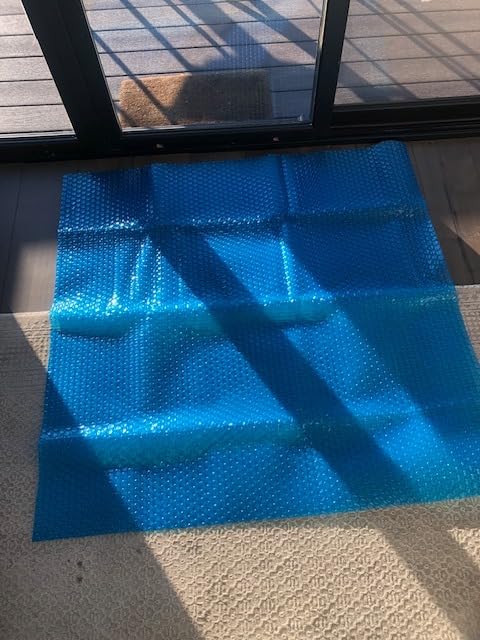 Hot Tub Bubble Blanket - 7 x 7 FT 16-Mil Square Solar Bubble Cover | Heavy Duty Floating Heat Retaining Thermal Blanket for Inflatable Spas, Hot Tubs & Stock Tank Pools customer photo 1