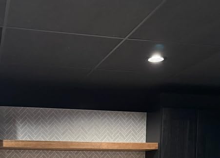 Art3d Acoustic Drop Ceiling Tiles, 2x2 ft, 12-Pack, Covers 48 Sq. Ft. | Waterproof polyester, sound absorbing and sag resistant; reusable for offices, recording studios, basements and kitchens customer photo 1
