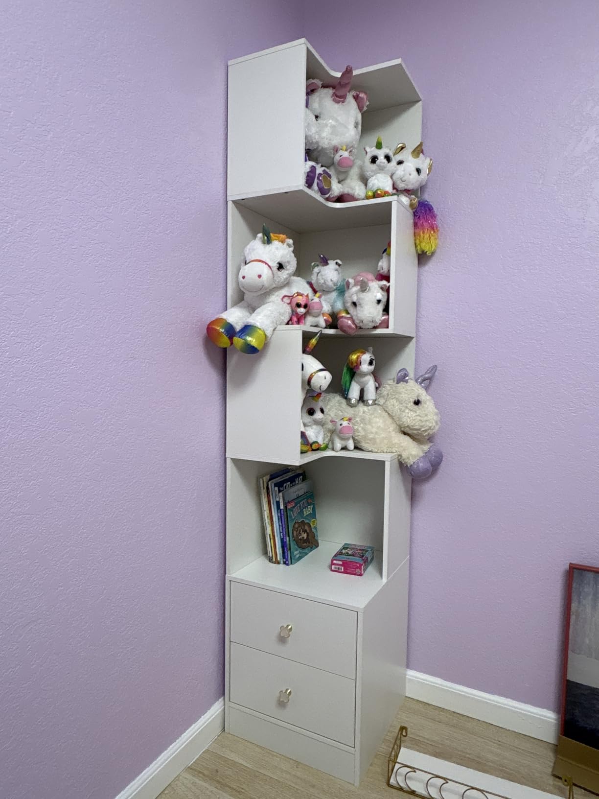 IRONCK Corner Bookshelf, 70.87