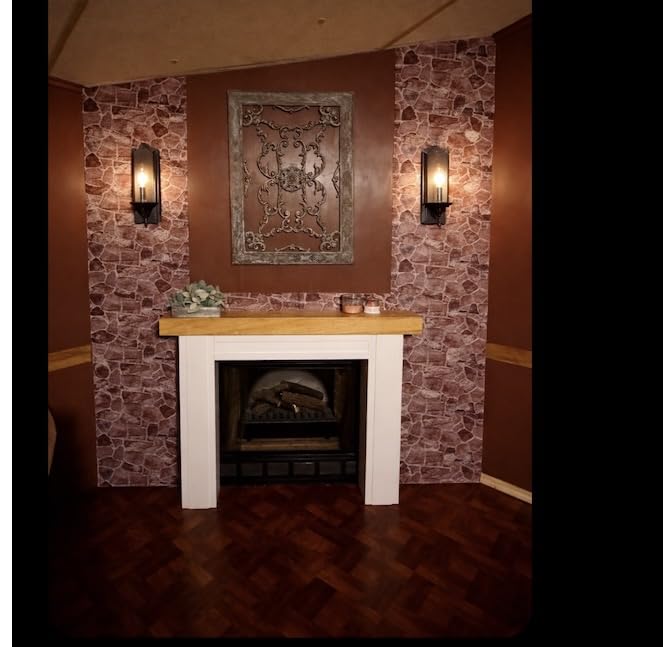 HOMCOM Modern Fireplace Mantel, Freestanding Fireplace Surround with Leg for Electric Fireplaces, 51.2