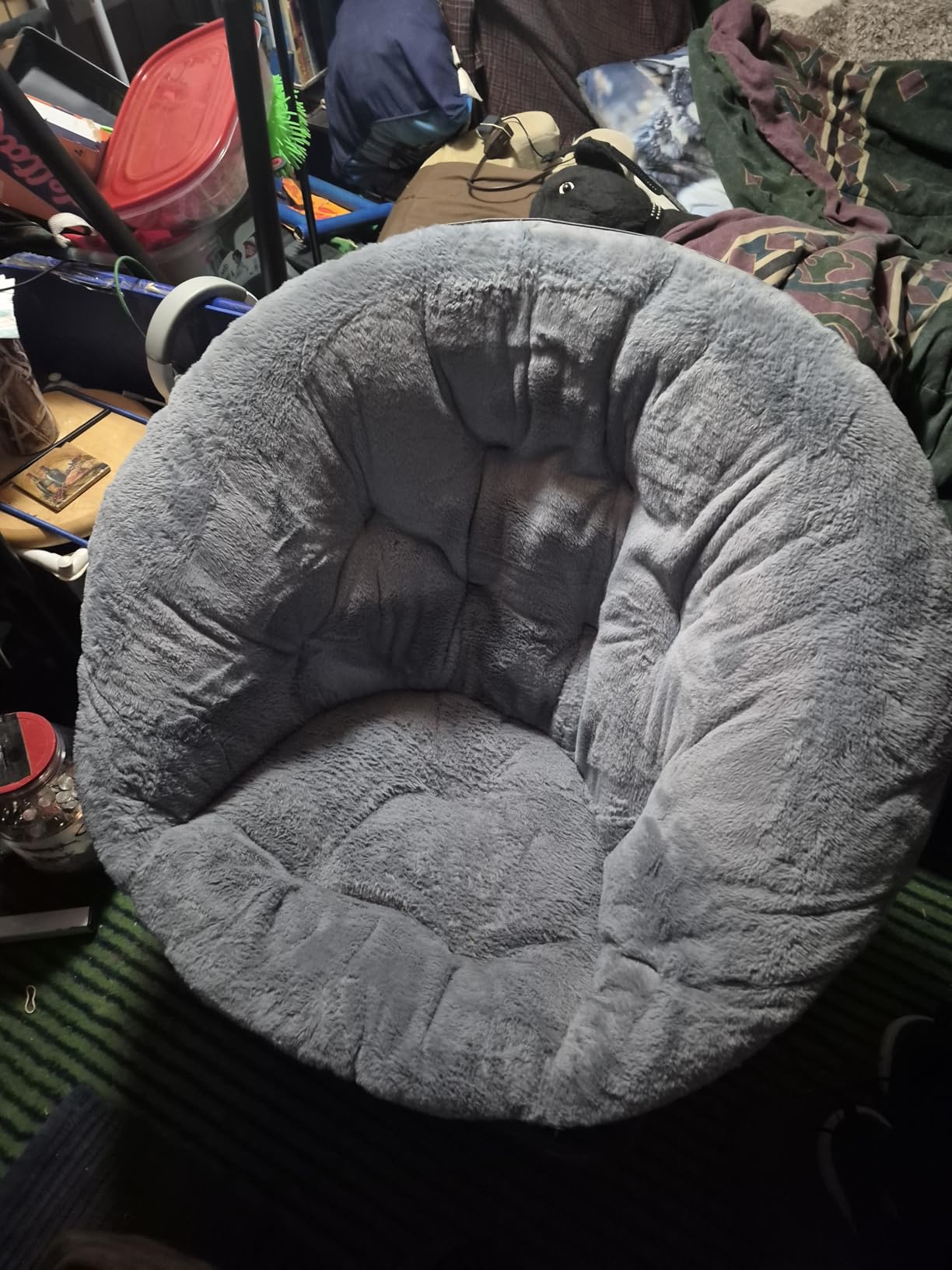 Sweetcrispy Comfy Chair for Adults, Foldable Living Room Chair, Soft Faux Fur Lounge for Bedroom Dorm Rooms, Comfortable Reading Chairs for Teens, X-Large customer photo 2