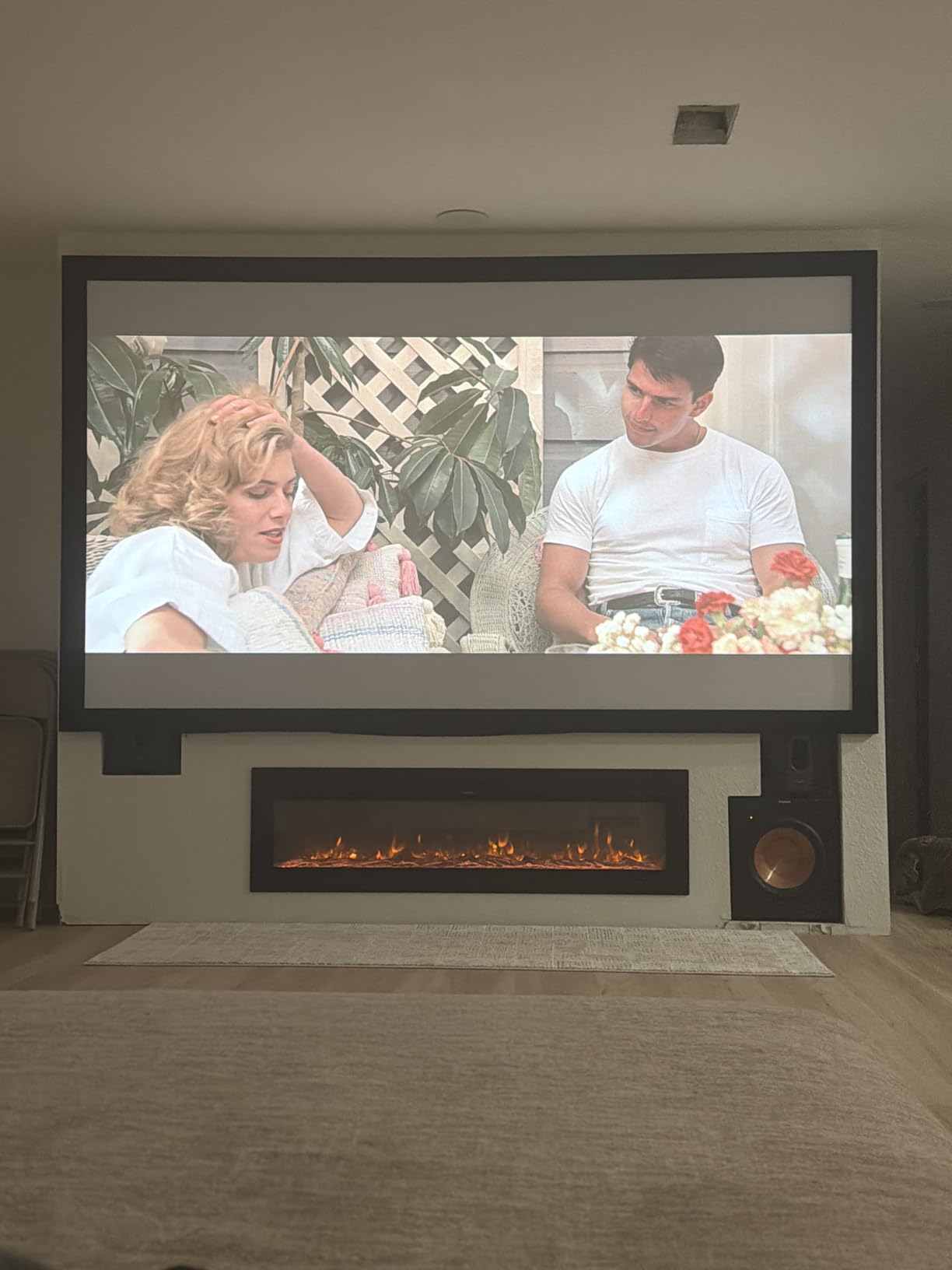 EUHOMY 60 Inch Electric Fireplace Recessed Wall Mounted with Remote Control, Fireplace Heater with Adjustable Flame Color, Linear Fireplace with Timer, Log & Crystal, 750/1500W (2026 Upgrade) customer photo 2
