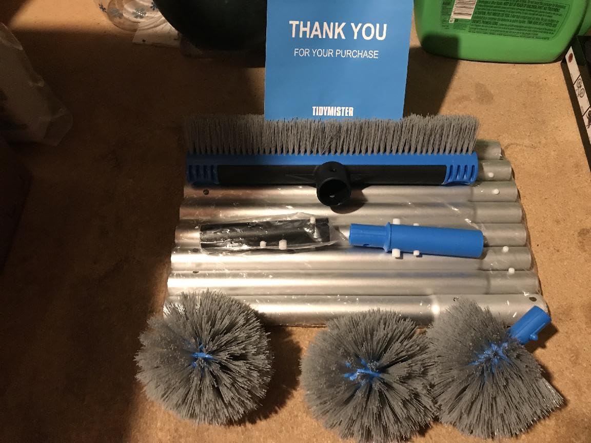 3-in-1 Full-Coverage Pool Brush Head Set - Includes 17.5