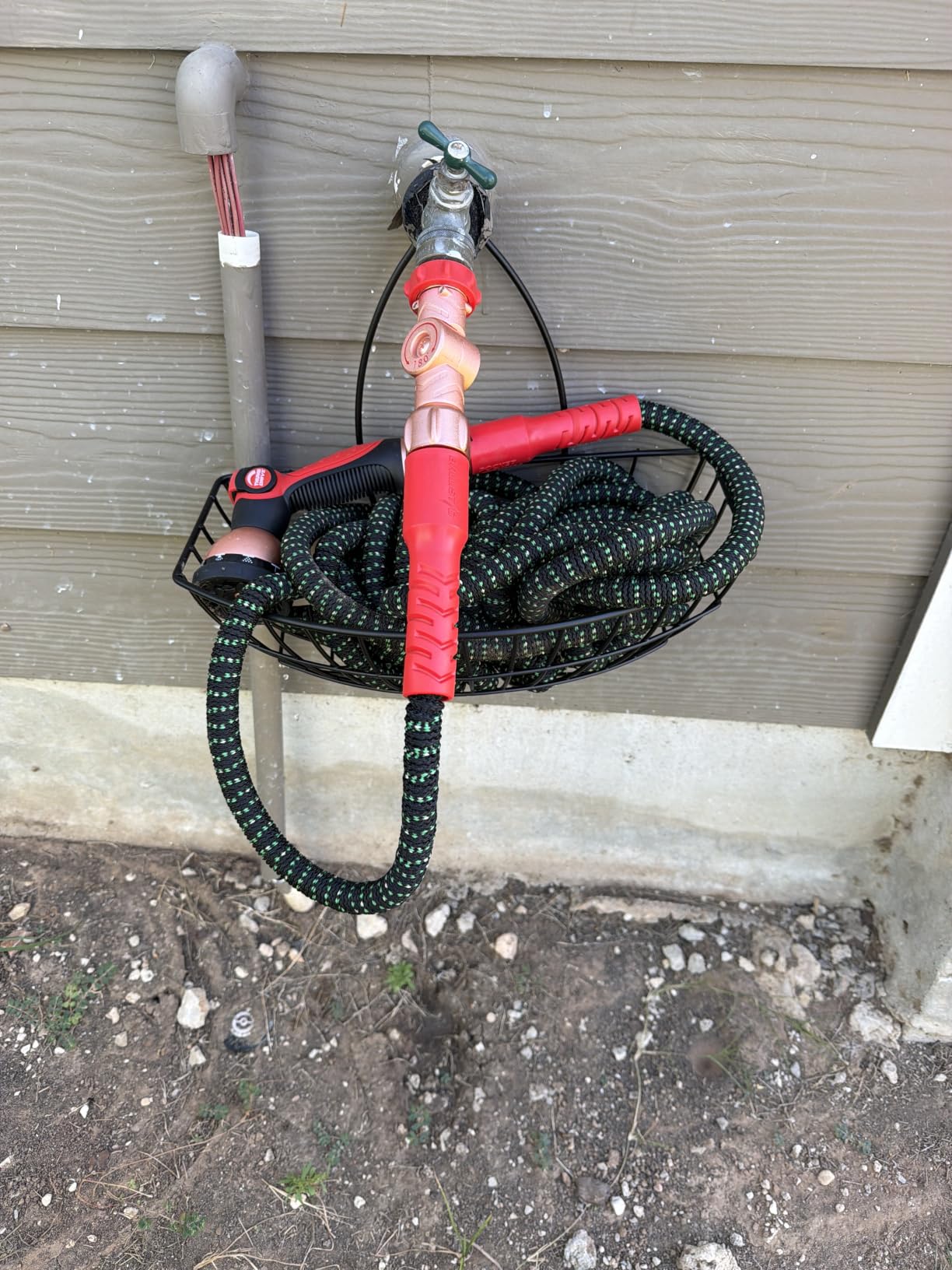 Pocket Hose Ballistic Double UV Edition 100 FT Expandable Garden Hose w/Pocket Pivot Swivel Connector, Anti-Burst Sleeve Reinforced w/Bulletproof Fiber, Lightweight, No-Kink, Compact, AS SEEN ON TV customer photo 1