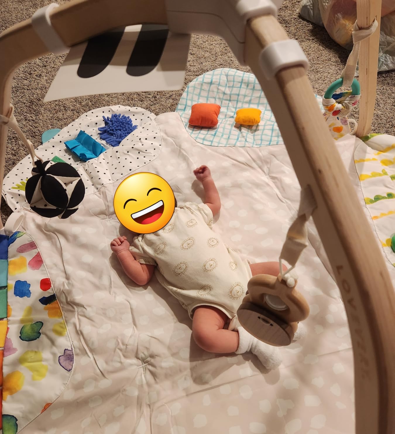 Lovevery, The Play Gym with Sensory Strands, Tummy Time Play Mat with Developmental Zones & Detachable Sensory Toys, Parent-Approved Baby Essential customer photo 1