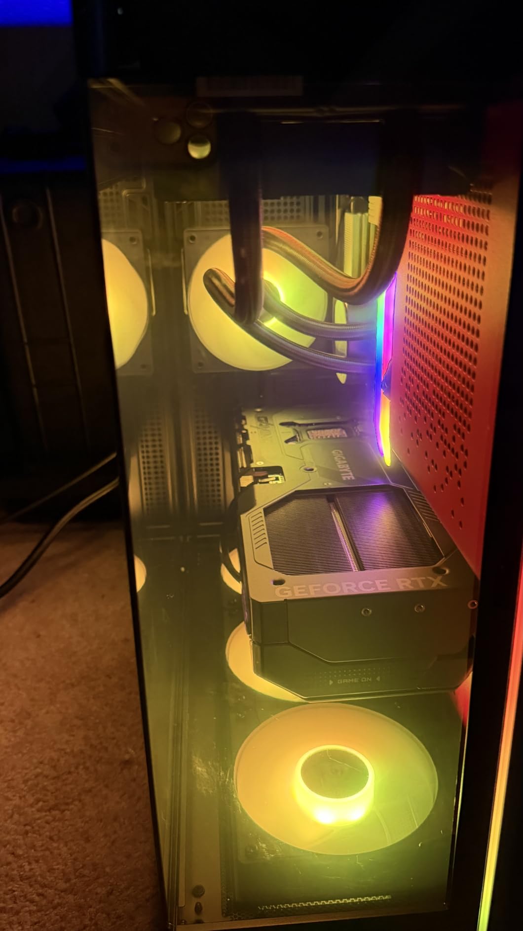 STORMCRAFT Phantom RTX 5080, AMD Ryzen 7 9800X3D, 32GB DDR5 RAM 6000MHz, 2TB NVMe Gen4 SSD, B850 Chipset 850W PSU 360mm AIO, Win 11 Home, RGB Keyboard Mouse, WiFi BT HDMI AI Prebuilt Gaming Desktop PC customer photo 1