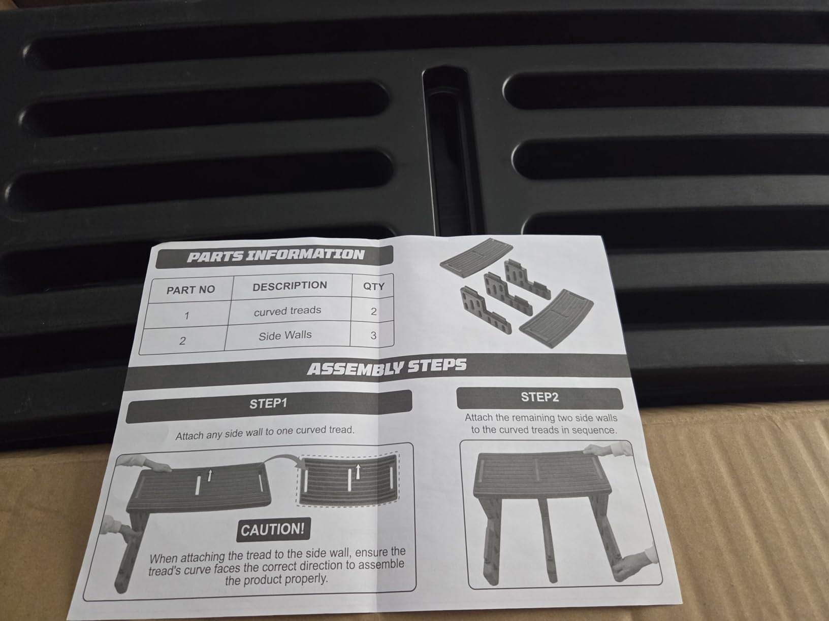 Hot Tub Steps 3-Leg Support, UV Resistant Spa Stairs with Snap Assembly | 330lbs heavy duty HDPE frame customer photo 1