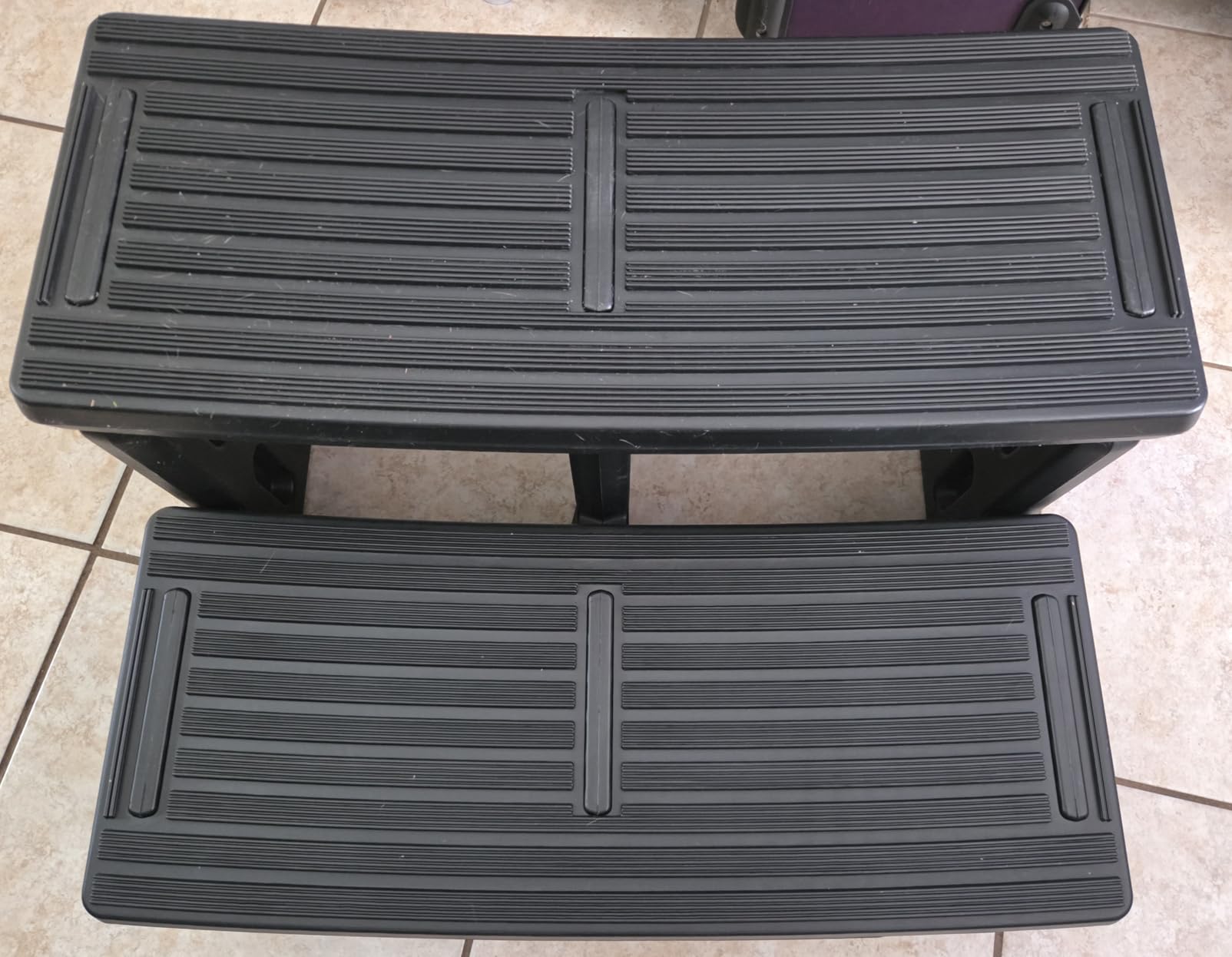 Hot Tub Steps 3-Leg Support, UV Resistant Spa Stairs with Snap Assembly | 330lbs heavy duty HDPE frame customer photo 2