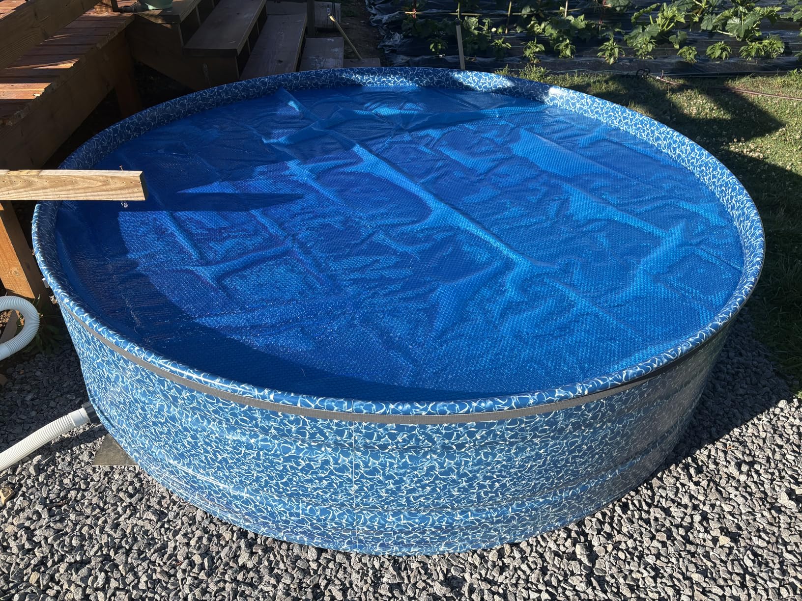 Solar Pool Cover 6 x 6 ft Square, Solar Pool Blanket for Above Ground & Inground Pools, Hot Tubs and Spas, Thermal Bubble Cover for Heat Retention, Reduces Evaporation (72 x 72 Inch) customer photo 1