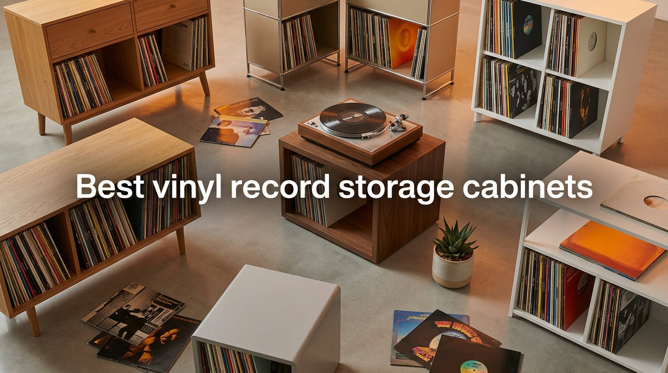 Best vinyl record storage cabinets