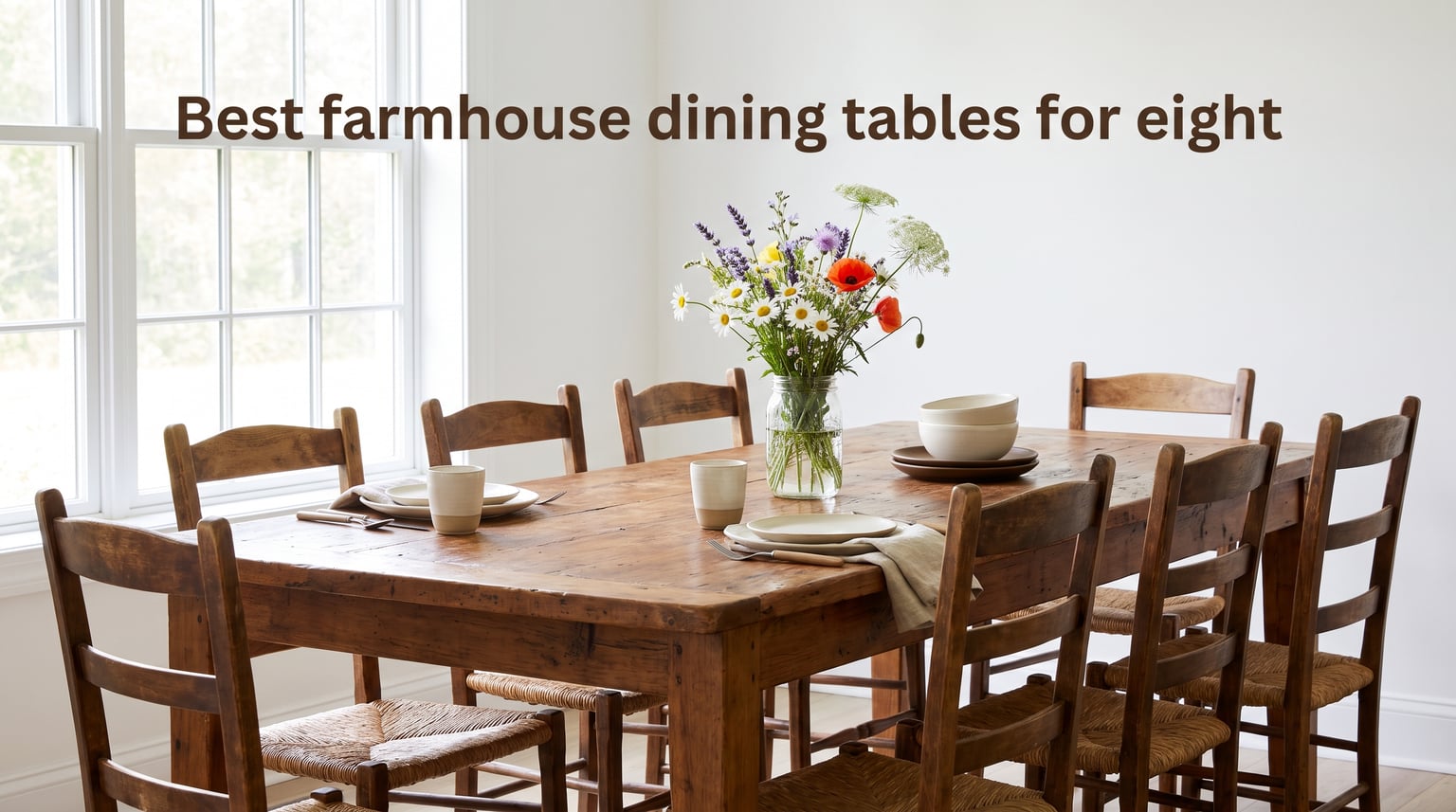 Best farmhouse dining tables for eight