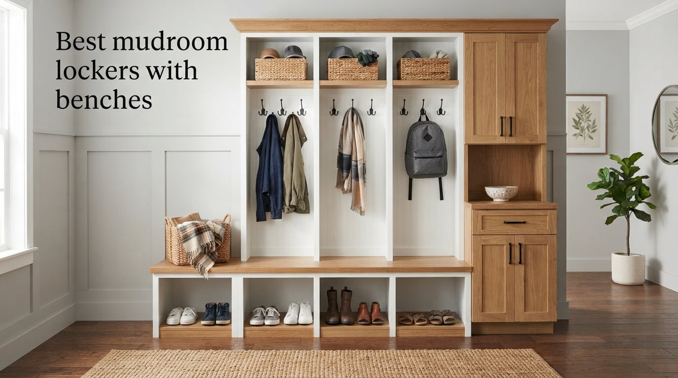 Best mudroom lockers with benches