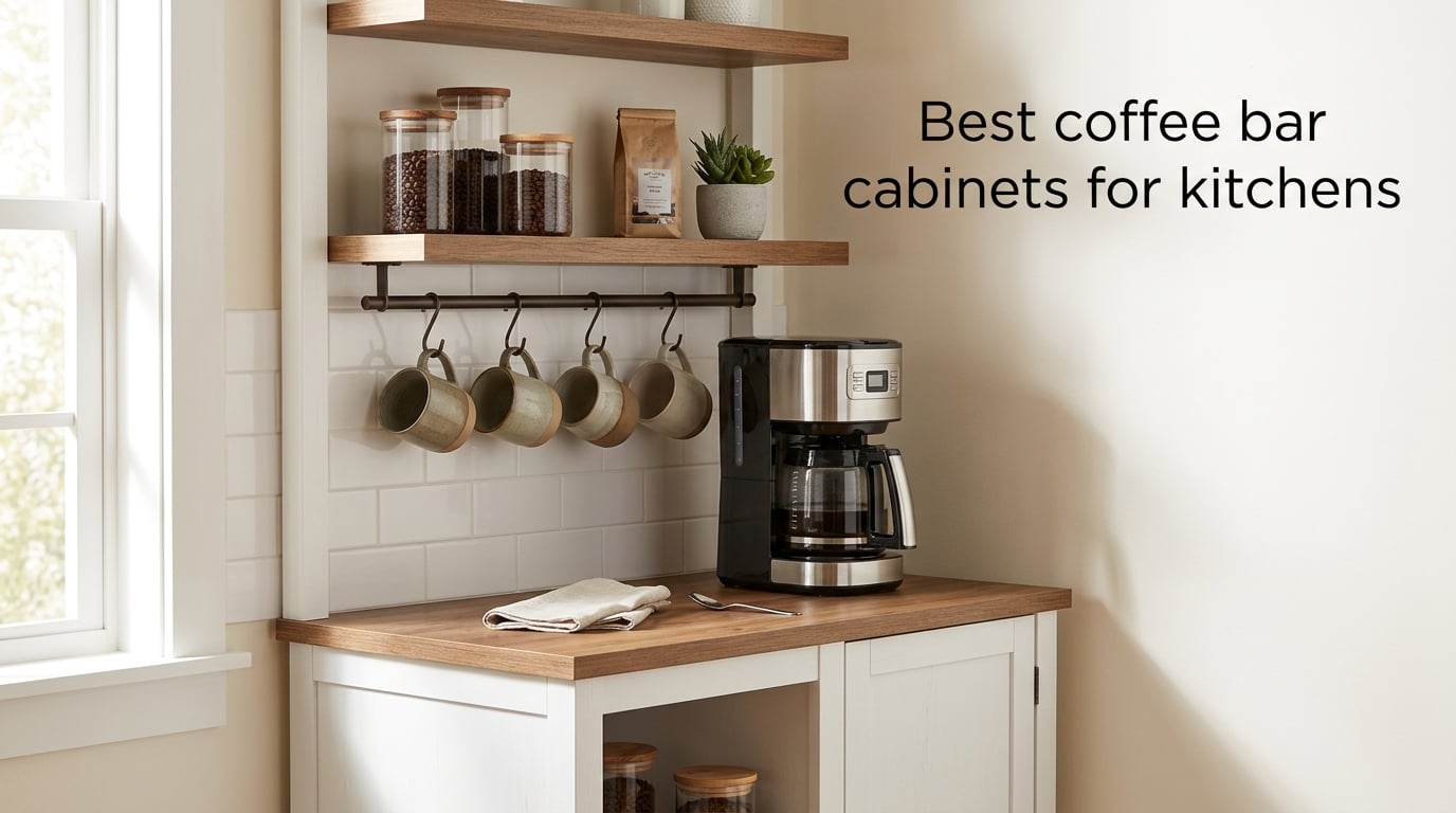 Best coffee bar cabinets for kitchens