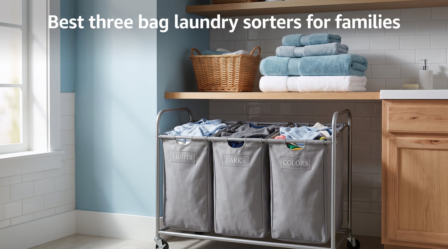 Best three bag laundry sorters for families