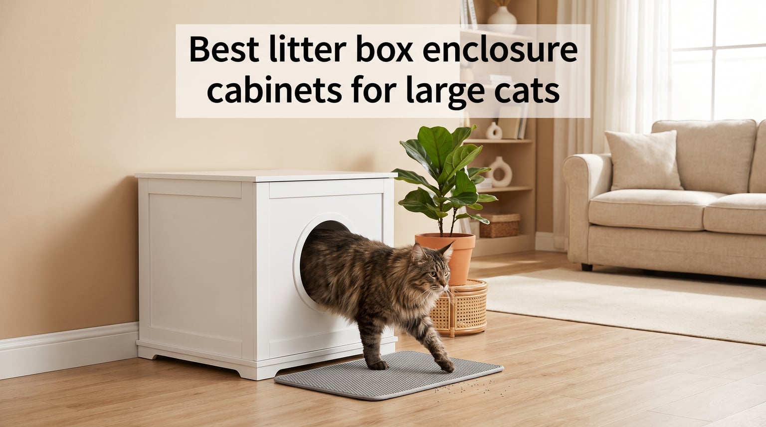 Best litter box enclosure cabinets for large cats
