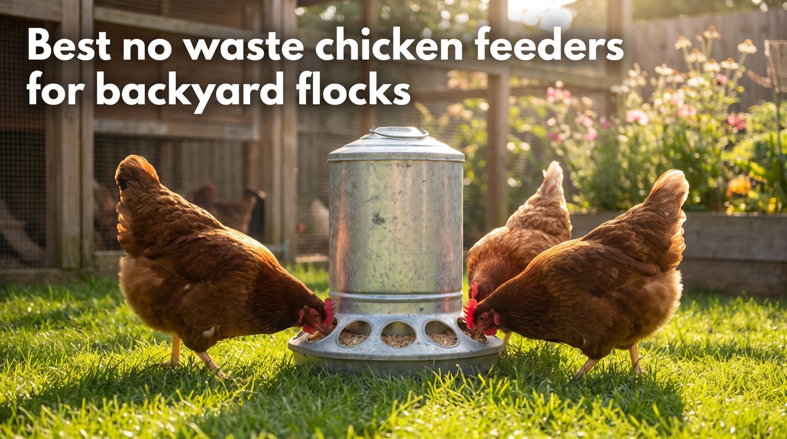 Best no waste chicken feeders for backyard flocks
