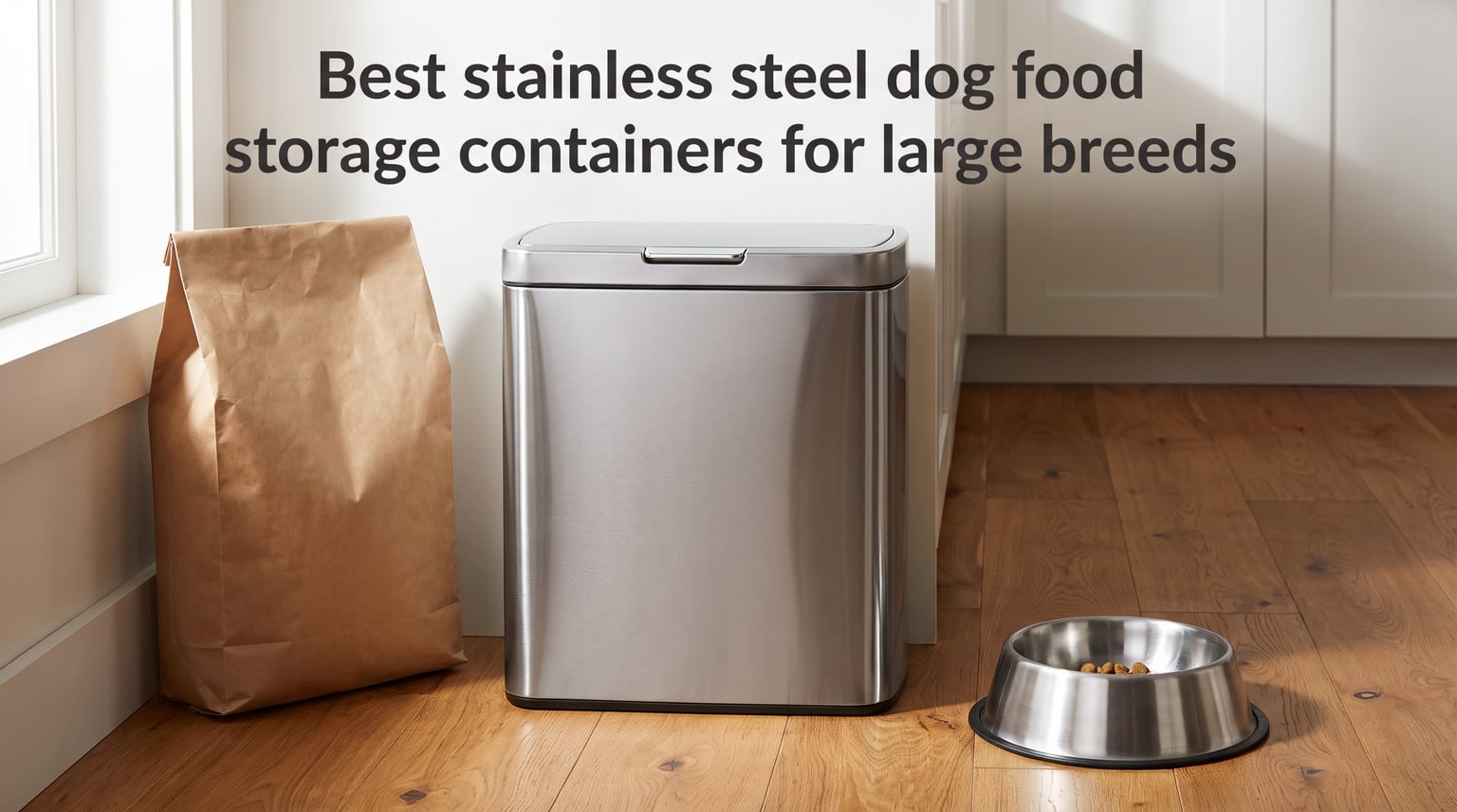Best stainless steel dog food storage containers for large breeds