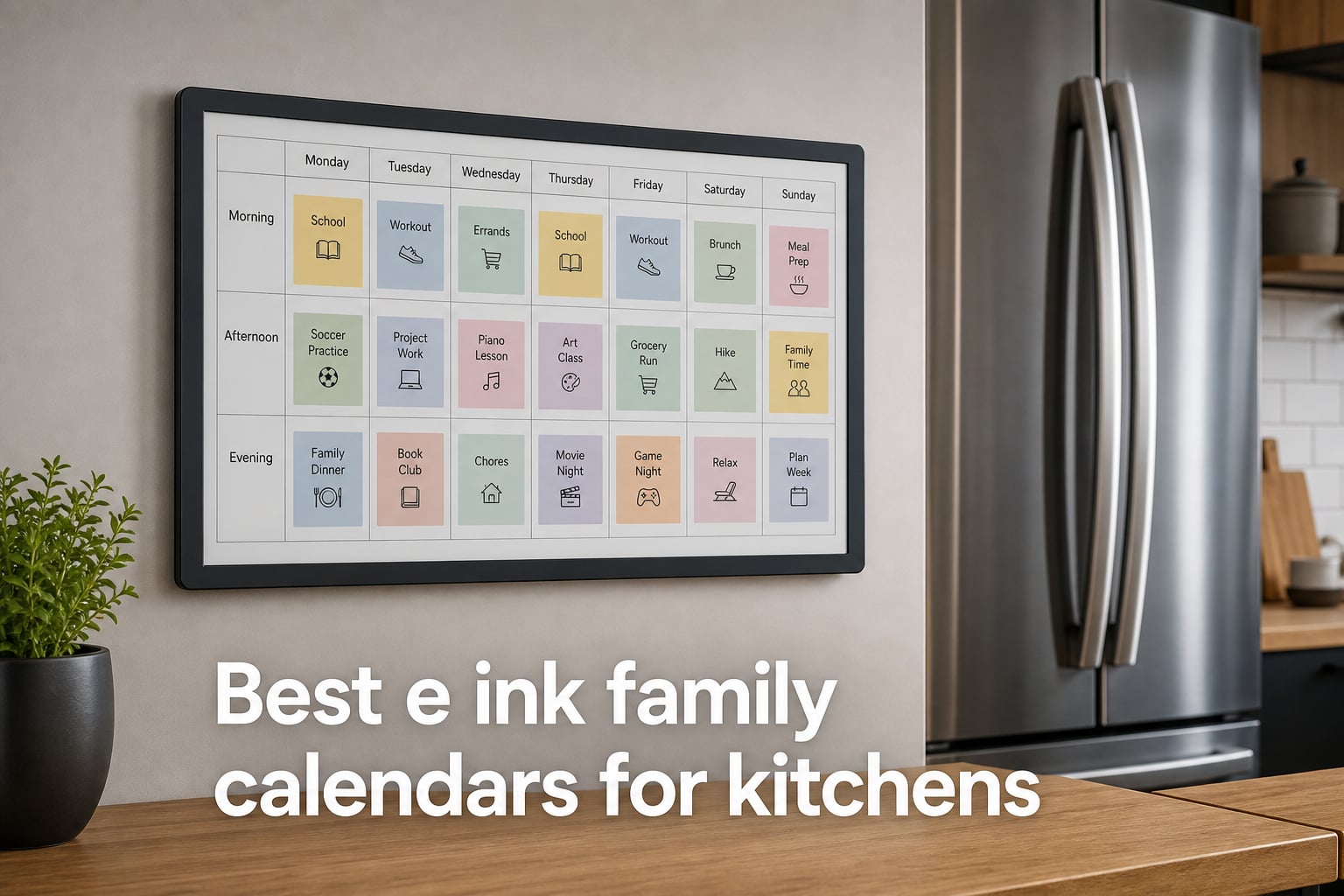 Best e ink family calendars for kitchens