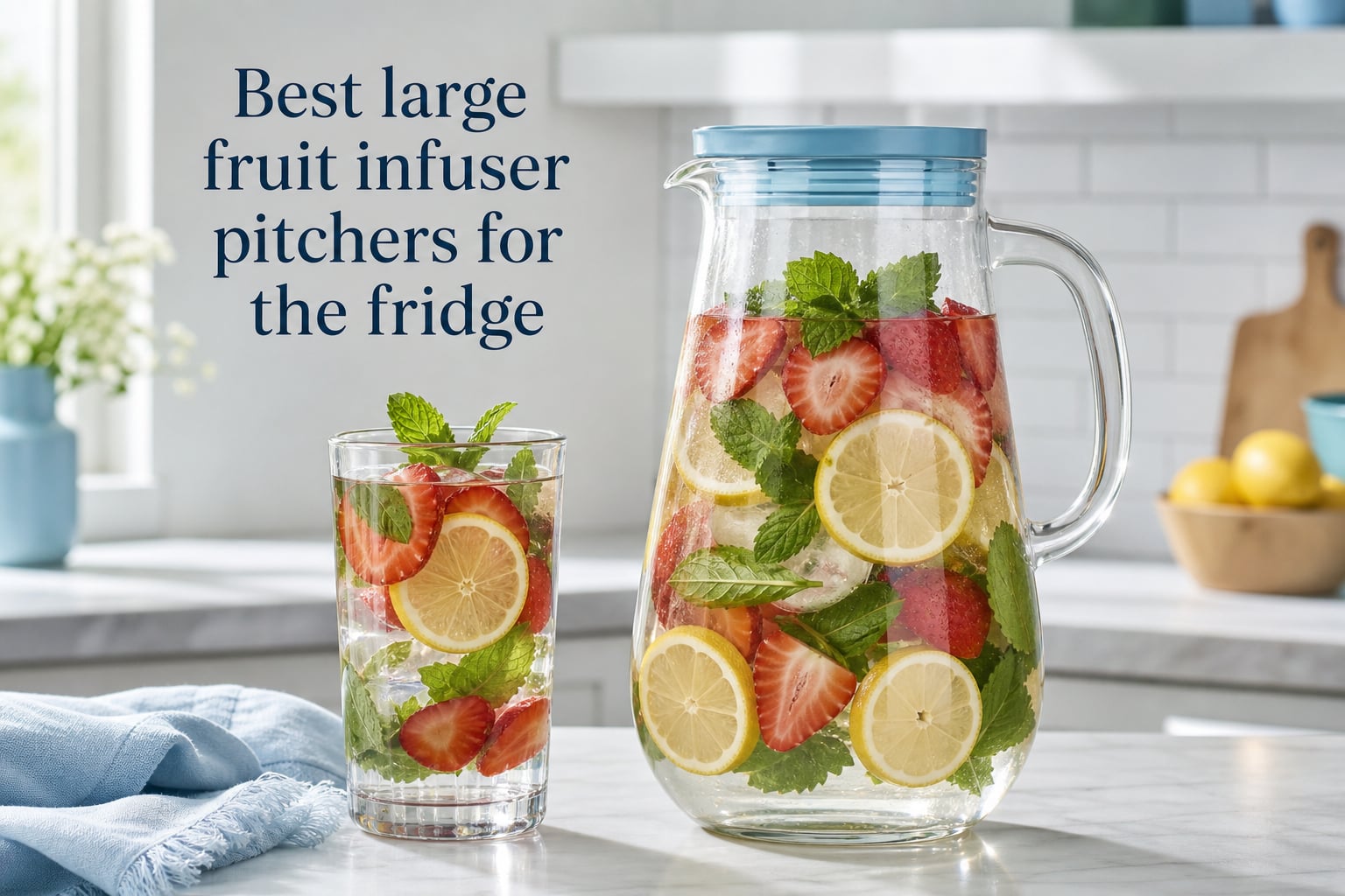 Best large fruit infuser pitchers for the fridge