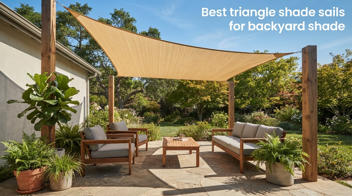 Best triangle shade sails for backyard shade