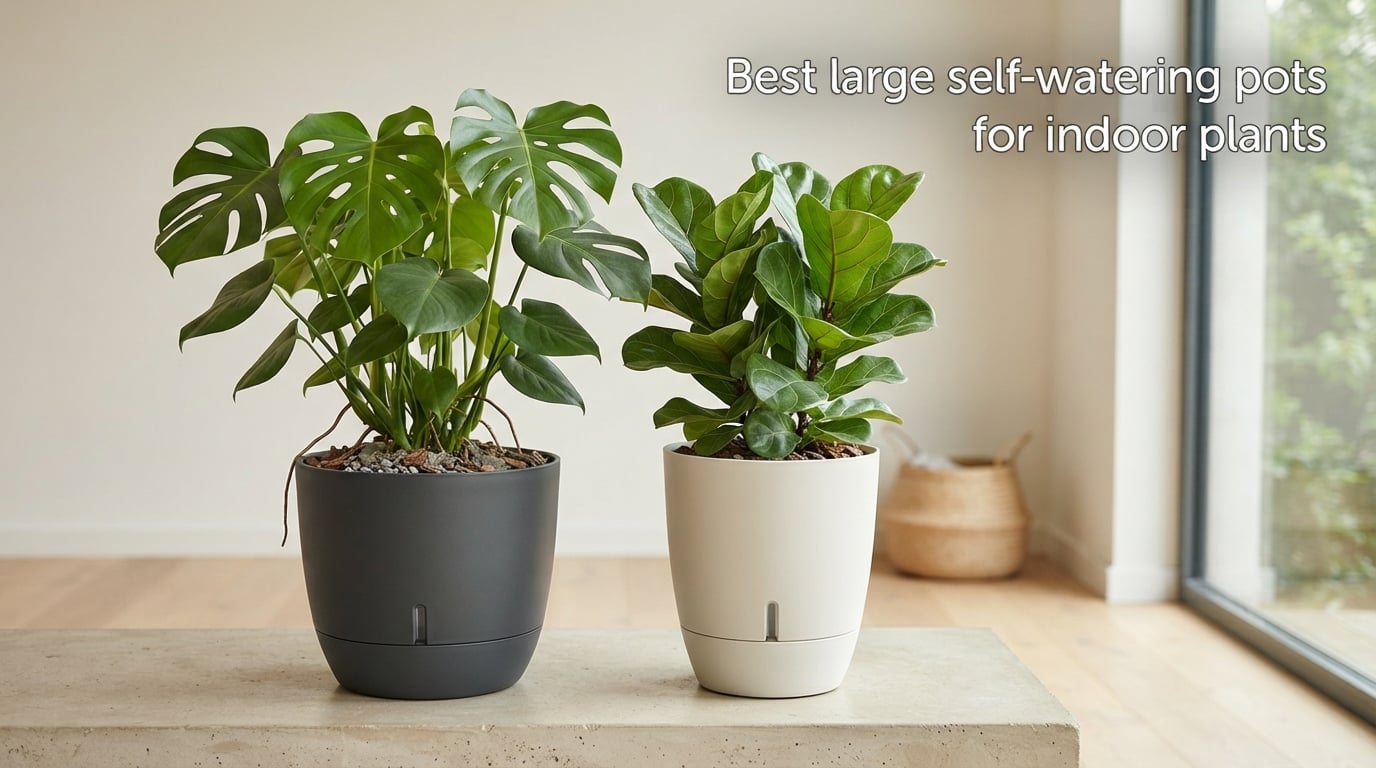 Best large self-watering pots for indoor plants