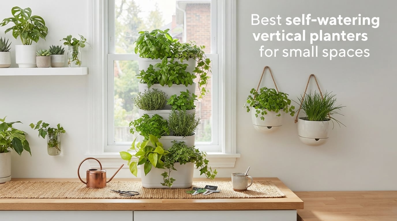 Best self-watering vertical planters for small spaces