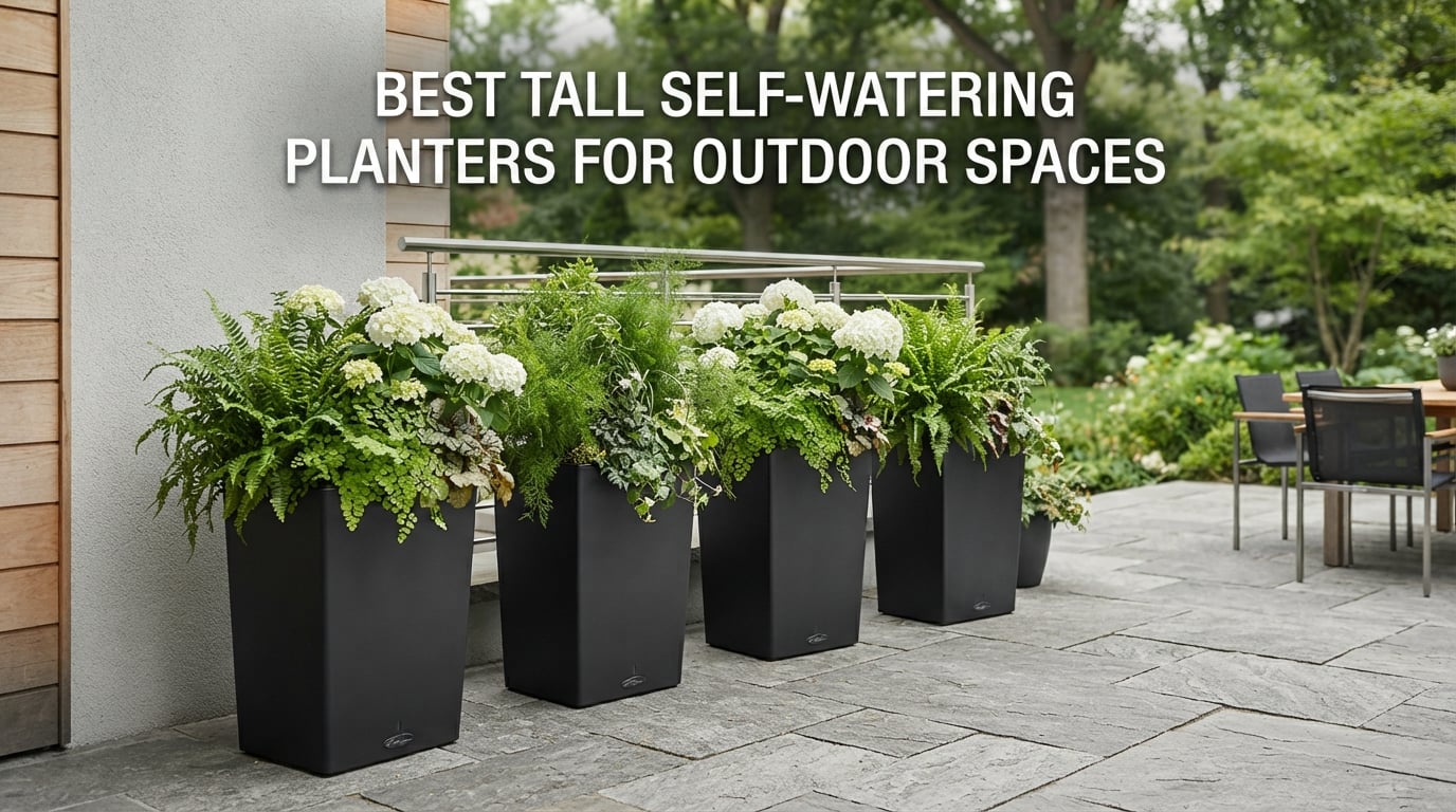 Best tall self-watering planters for outdoor spaces