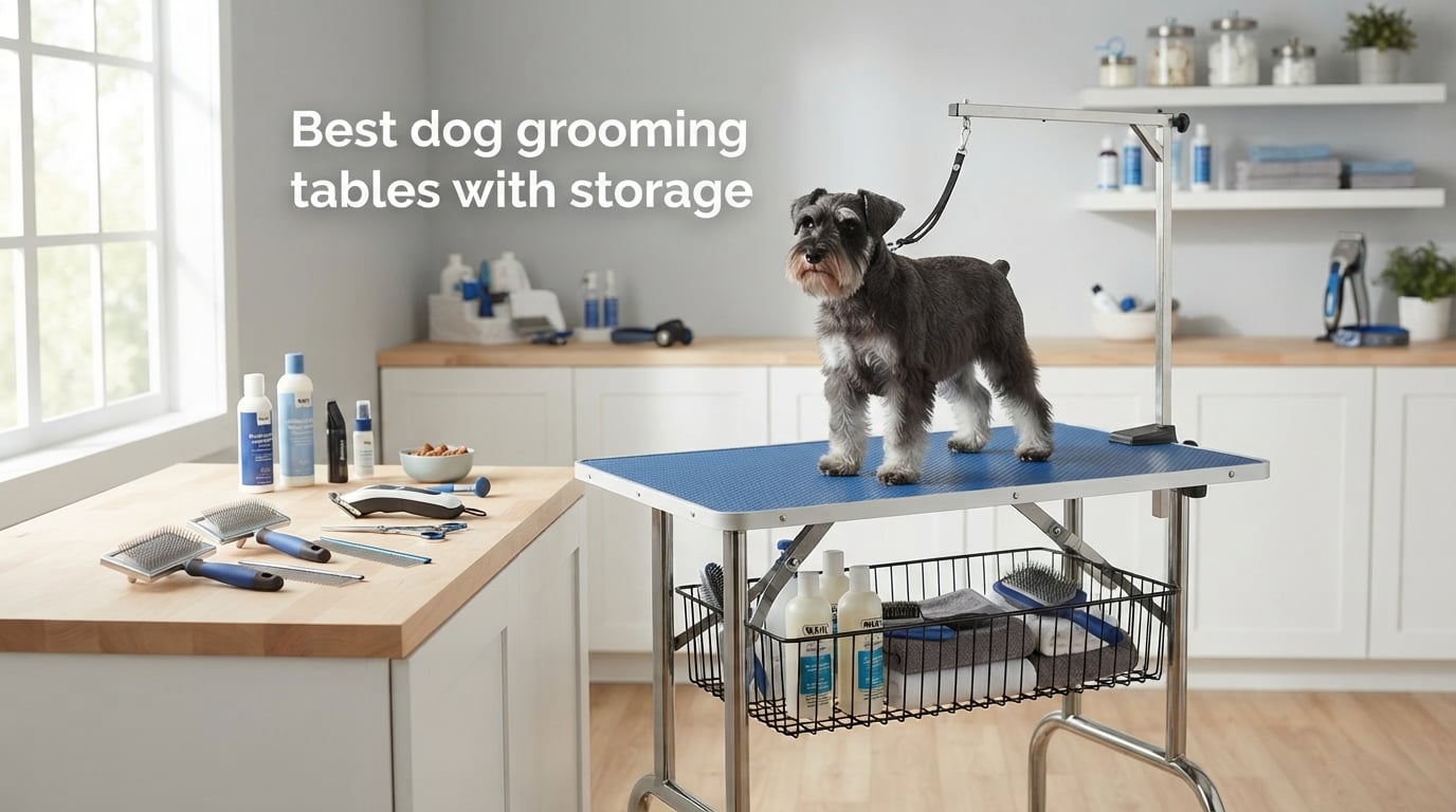 Best dog grooming tables with storage