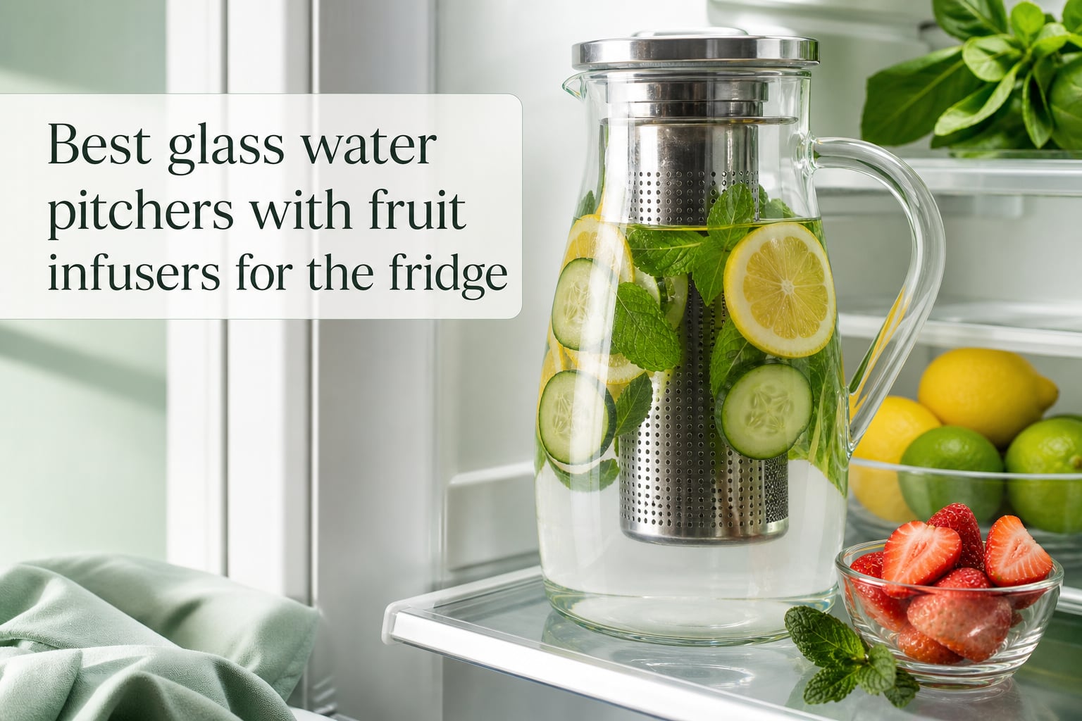 Best glass water pitchers with fruit infusers for the fridge
