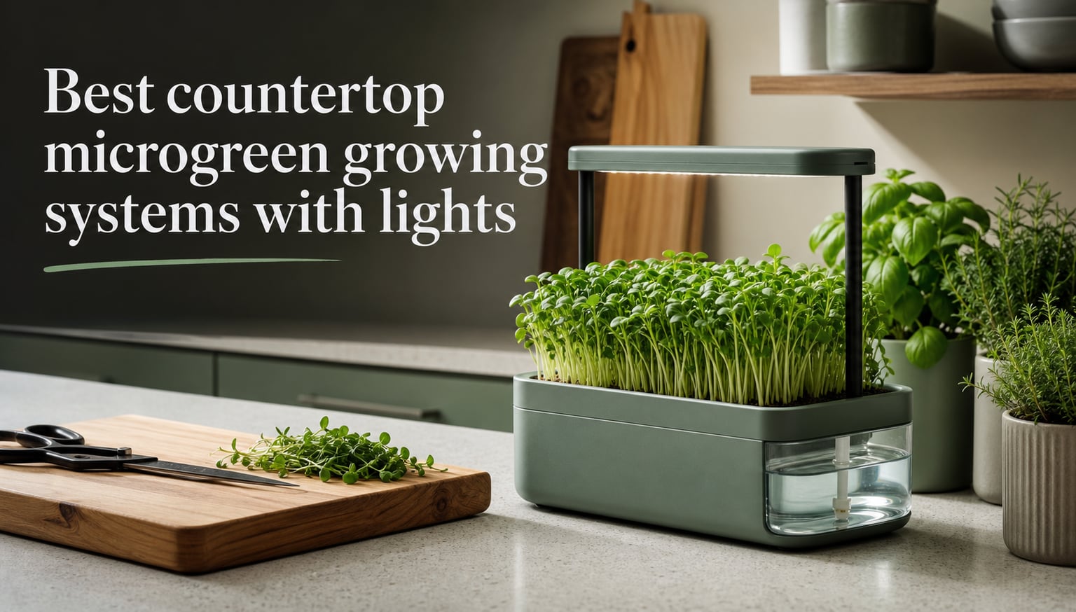 Best countertop microgreen growing systems with lights