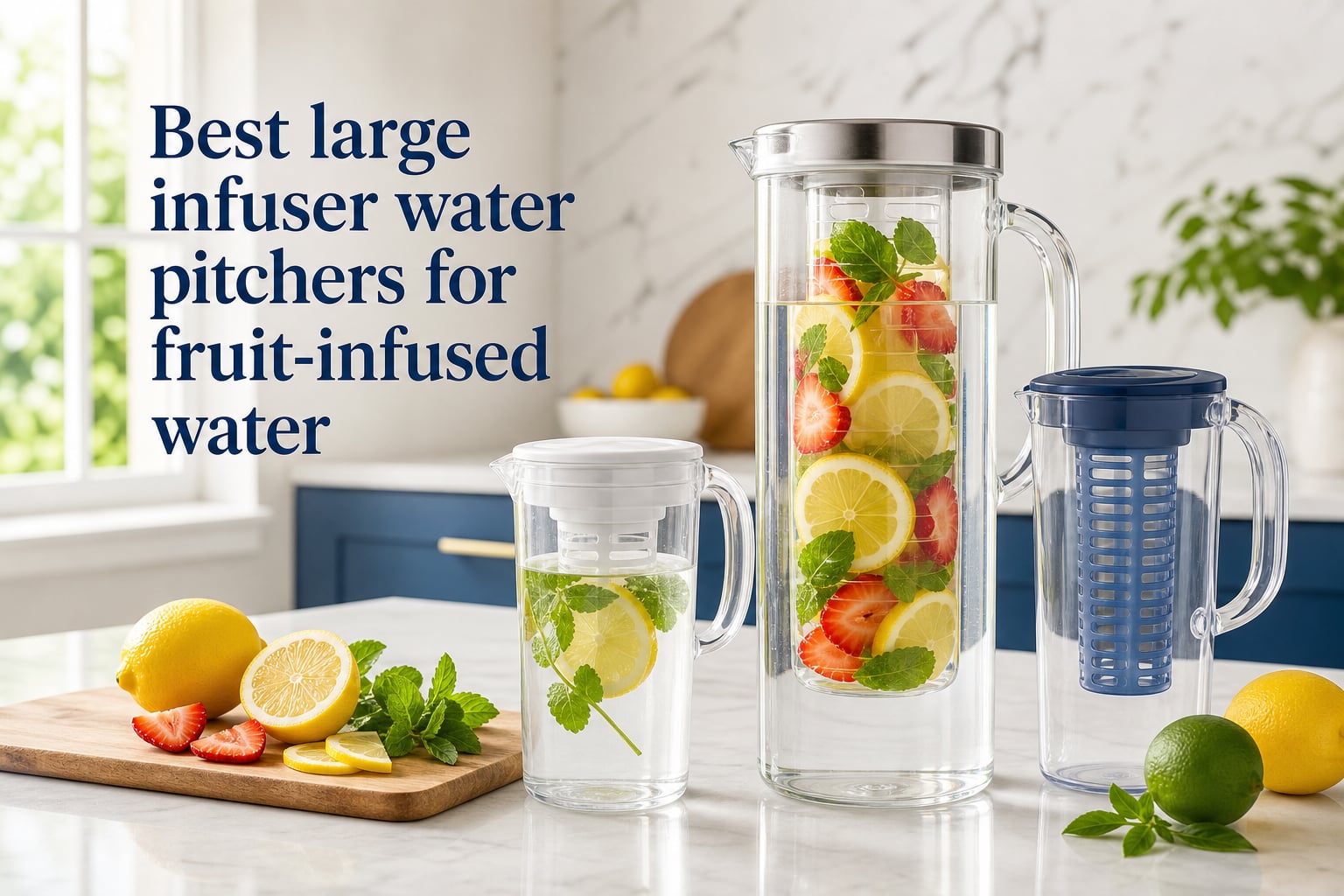 Best large infuser water pitchers for fruit-infused water