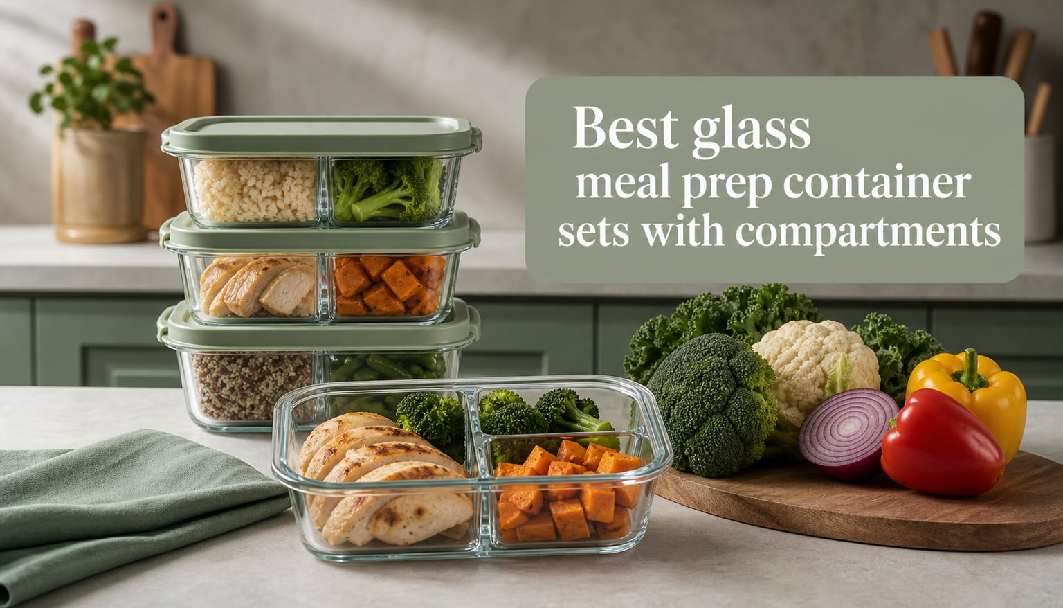 Best glass meal prep container sets with compartments