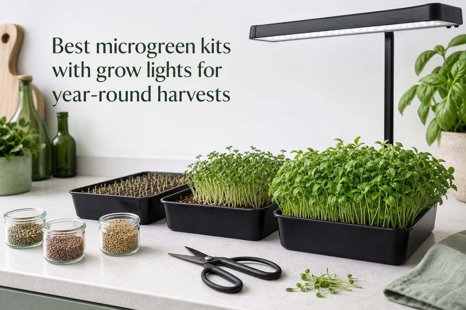 Best microgreen kits with grow lights for year-round harvests