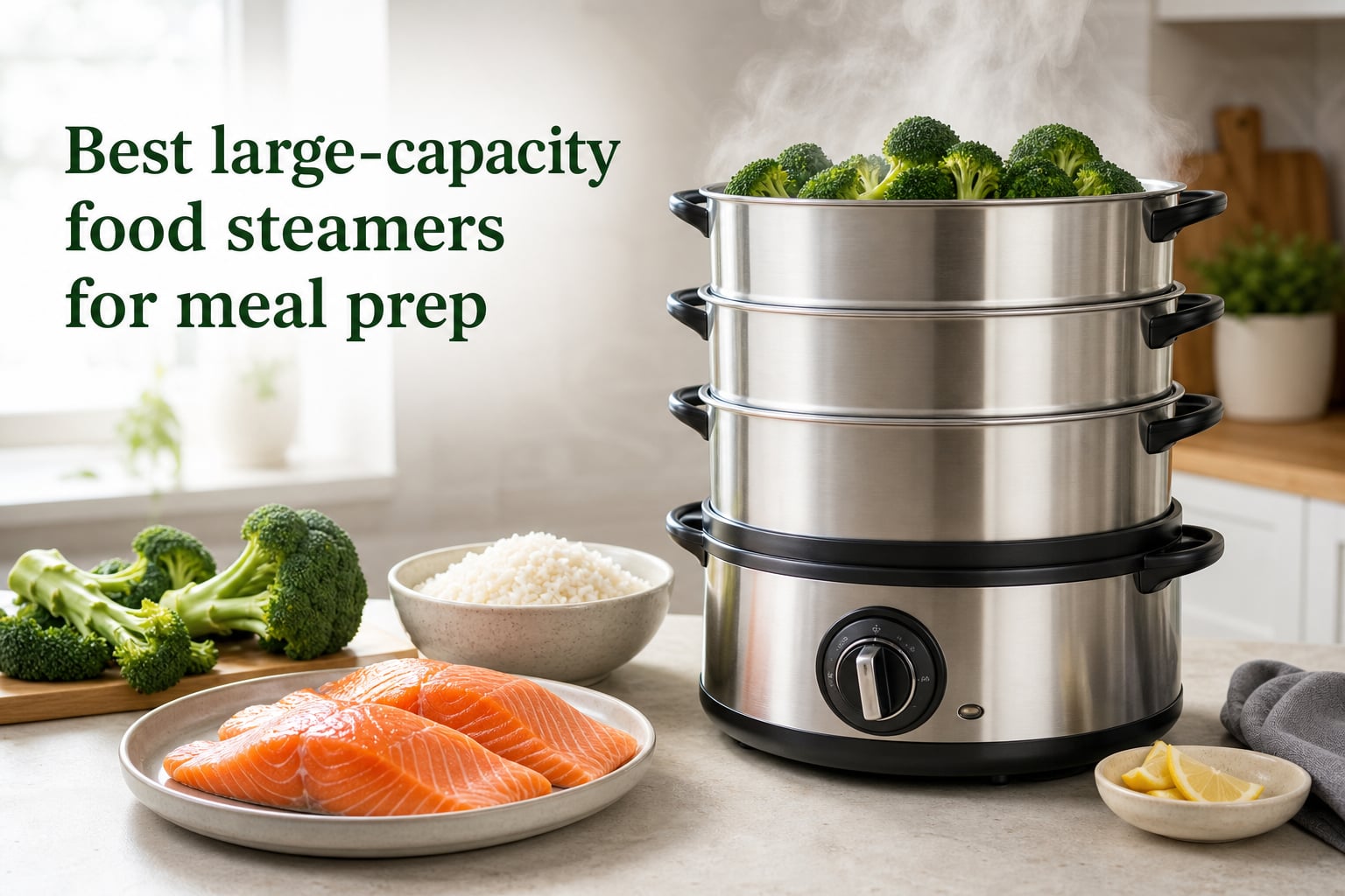 Best large-capacity food steamers for meal prep