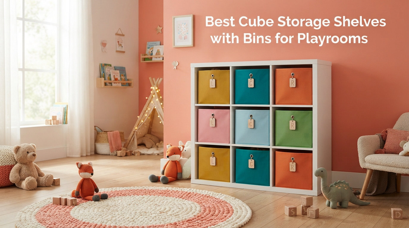Best Cube Storage Shelves with Bins for Playrooms