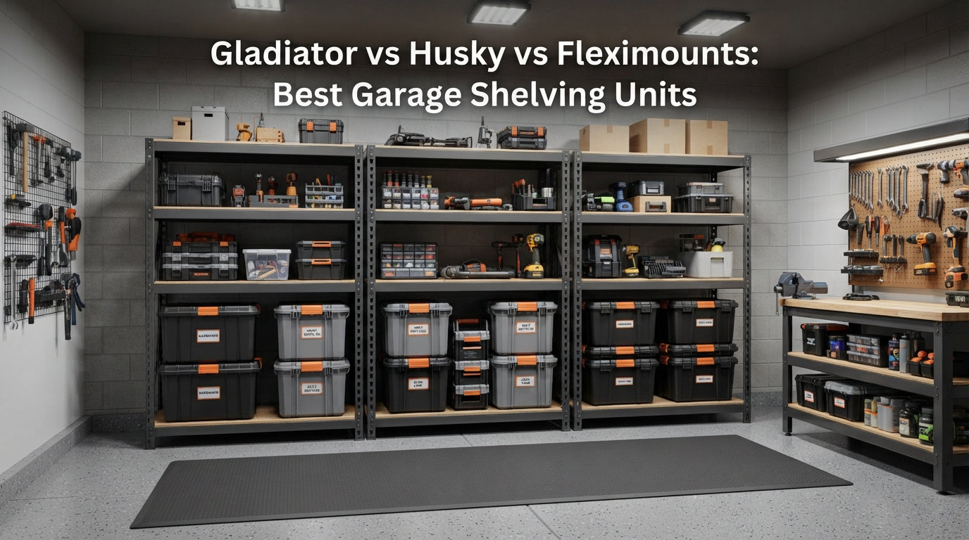 Gladiator vs Husky vs Fleximounts: Best Garage Shelving Units