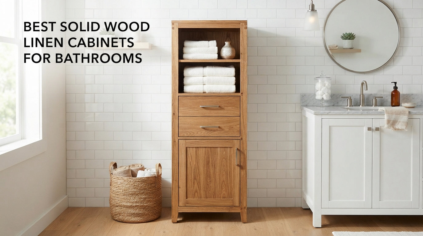 Best Solid Wood Linen Cabinets for Bathrooms