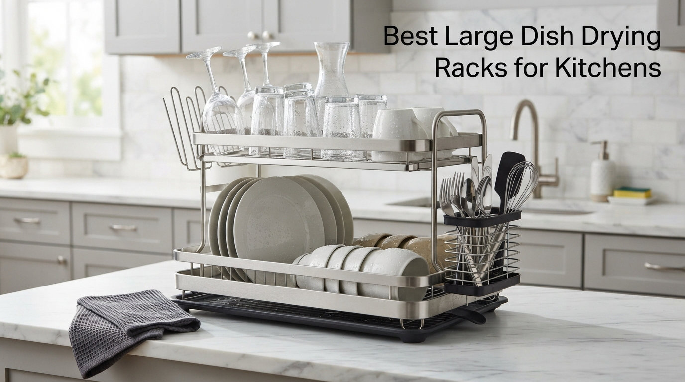 Best Large Dish Drying Racks for Kitchens